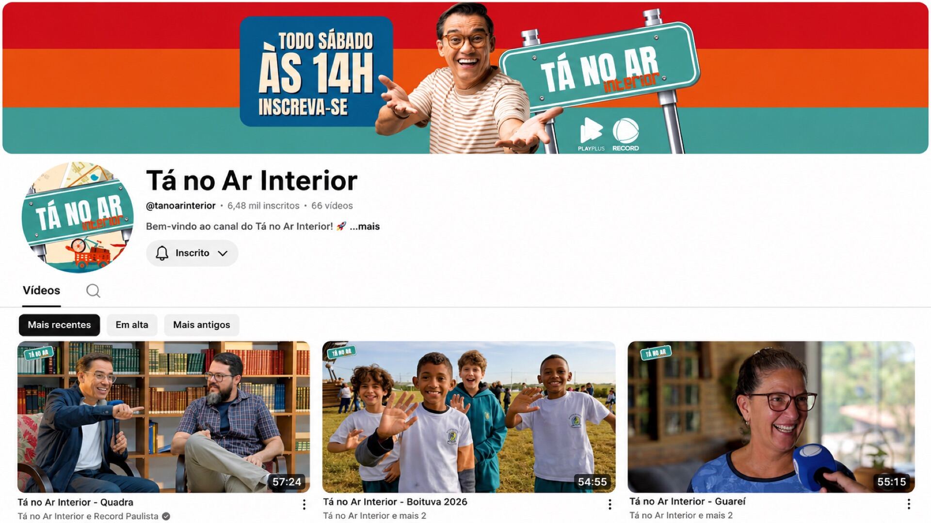 Tá no Ar Interior na Record